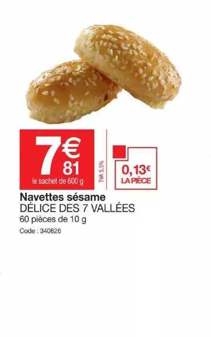 navette sésame délice des 7 vallées