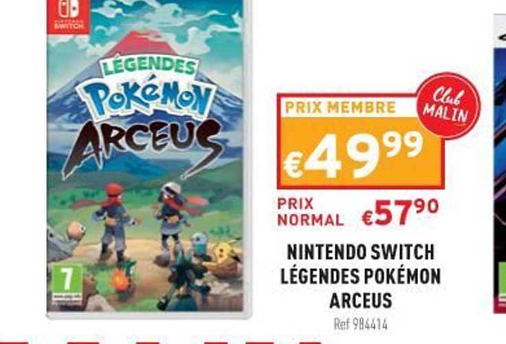 nintendo switch légendes pokémon arceus