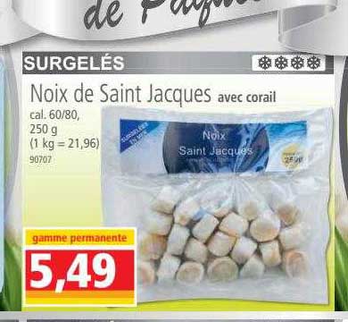 noix de saint jacques avec corail