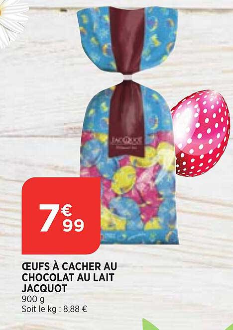 oeufs à cacher au chocolat au lait jacquot