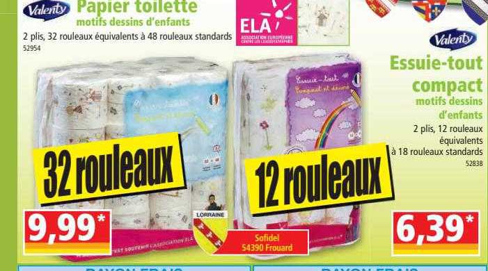 papier toilette motifs dessins d'enfants valenty