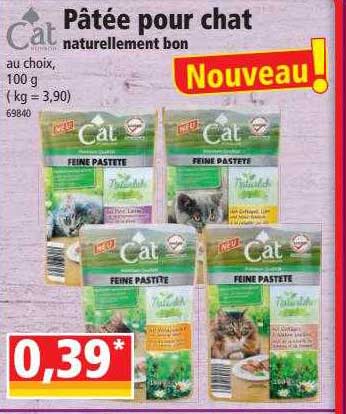pâtée pour chat naturellement bon cat
