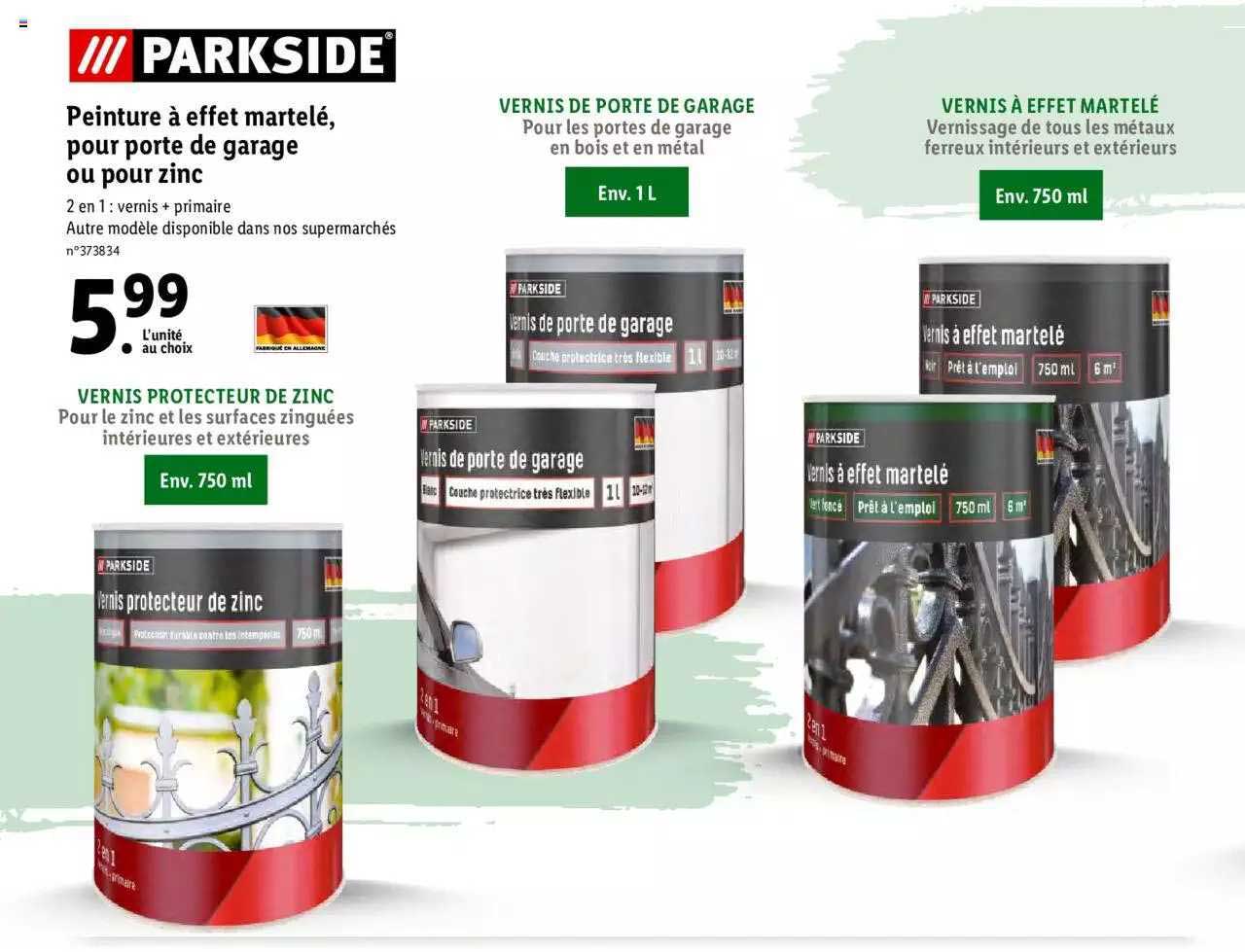 peinture à effet martelé, pour porte de garage ou pour zinc parkside