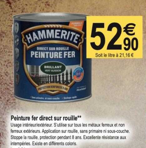 peinture fer direct sur rouille