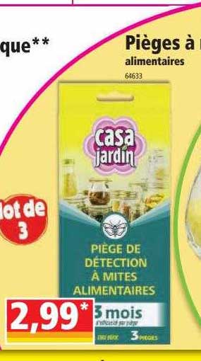 pièges de détection à mites alimentaires casa jardin