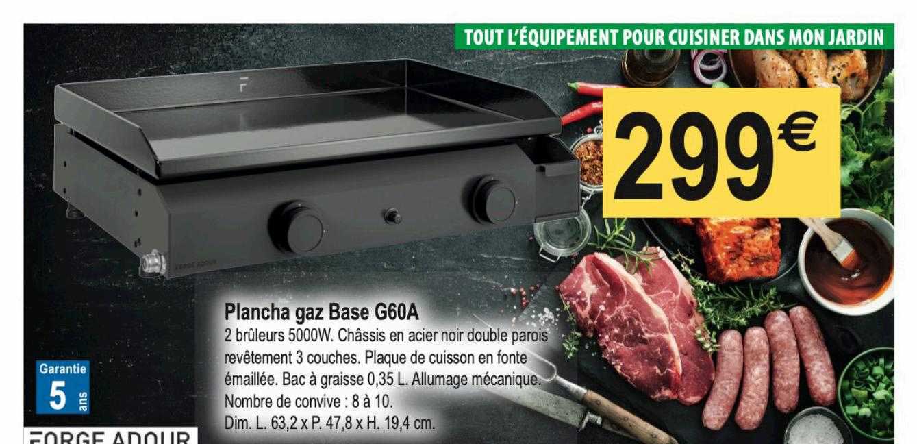 plancha gaz base g60a