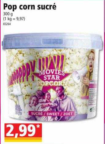 pop corn sucré