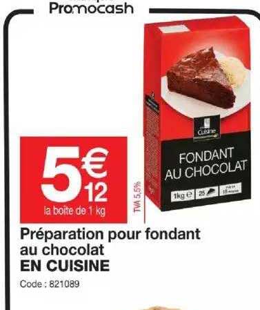 Préparation Pour Fondant Au Chocolat En Cuisine