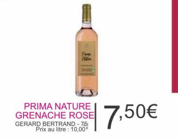prima nature grenache rose - gérard bertrand