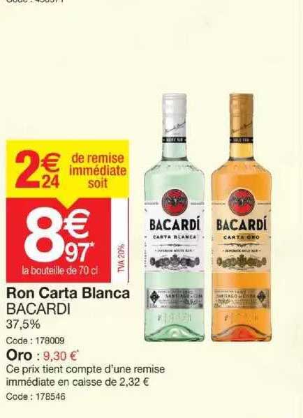 ron carta blanca bacardi