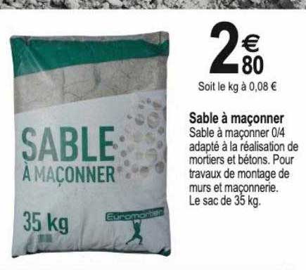 Sable à Maçonner