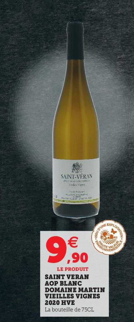 saint véran aop blanc domaine martin vieilles vignes 2020 hve