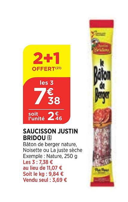 saucisson justin bridou