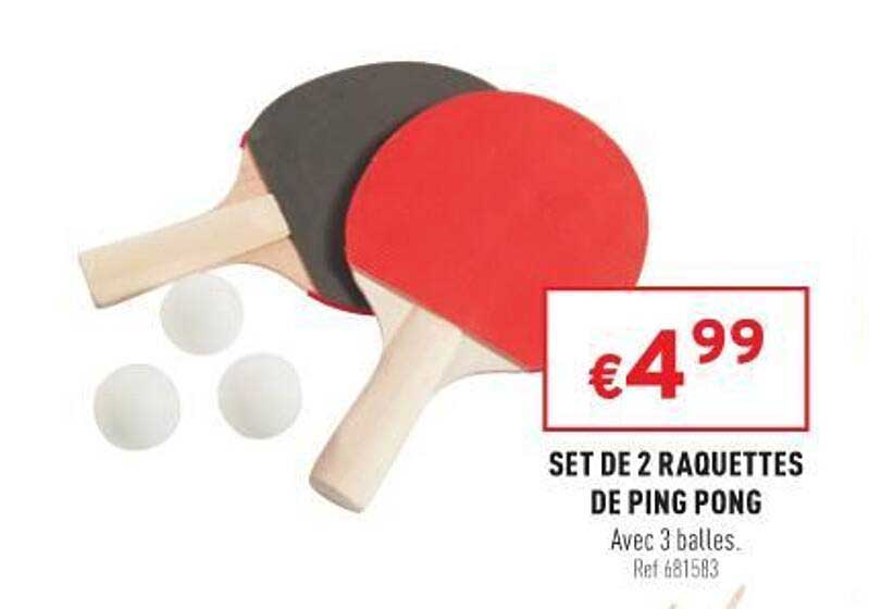 set de 2 raquettes de ping pong