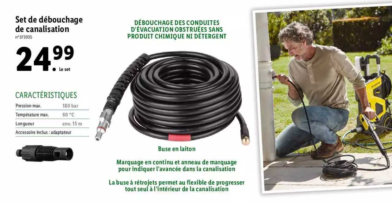 set de débouchage de canalisation