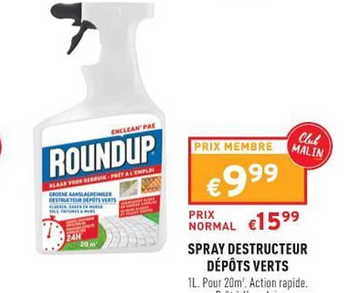 spray destructeur dépôts verts