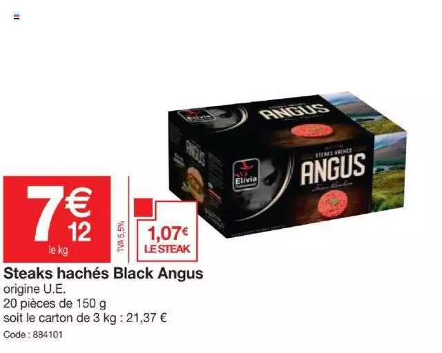 steaks hachés black angus