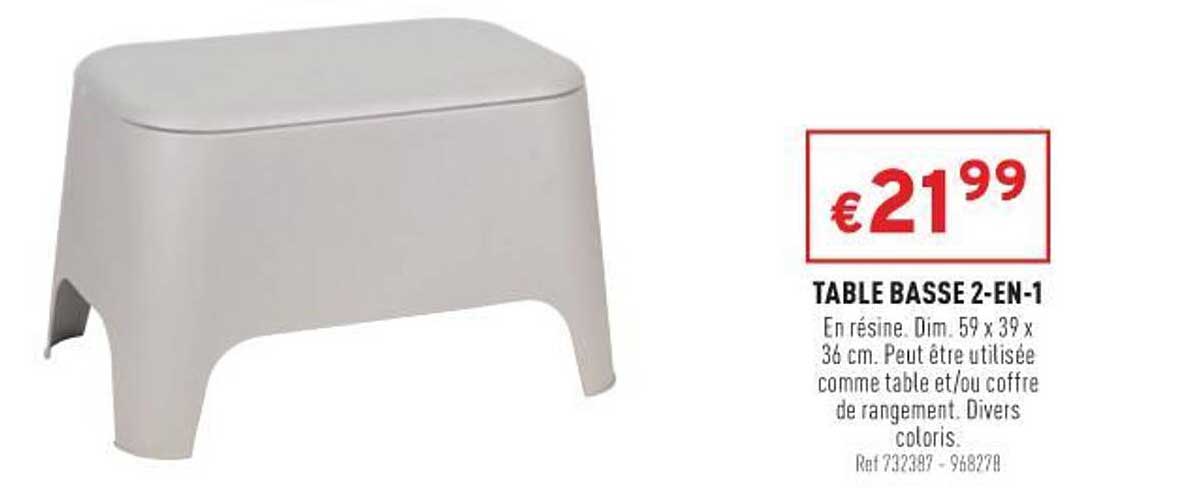 Table Basse 2 En 1