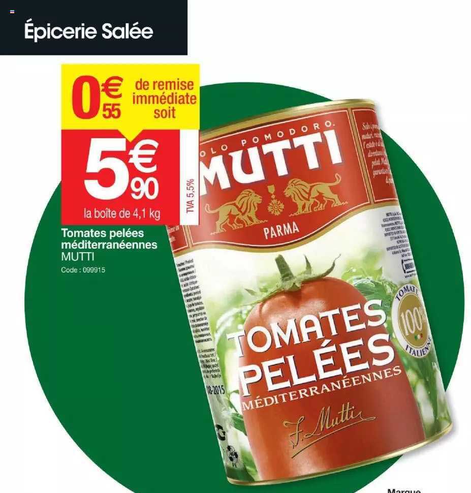 Tomates Pelées Méditerranéennes Mutti