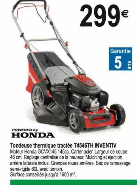 tondeuse thermique tractée t4546th inventiv honda