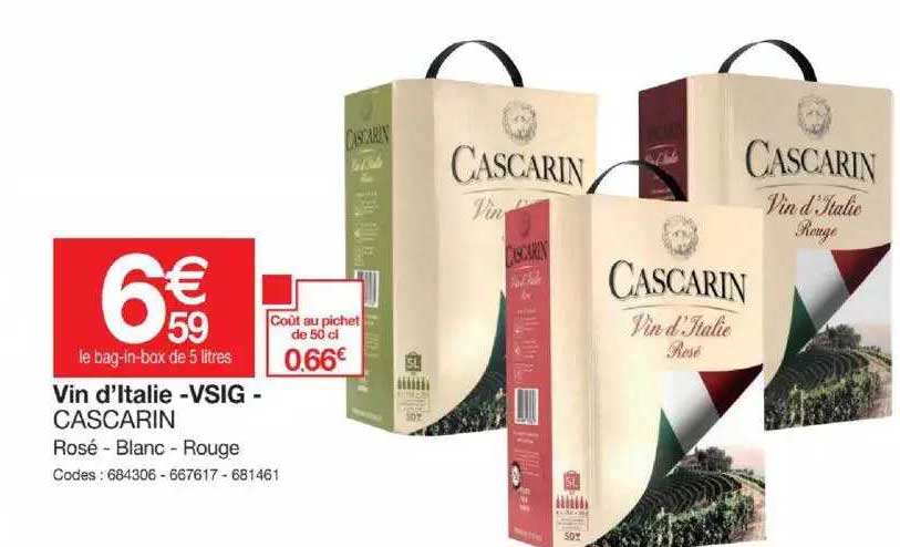 vin d'italie - vsig - cascarin