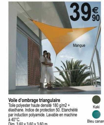 voile d'ombrage triangulaire