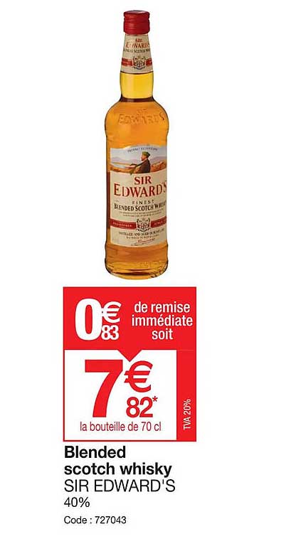 blended scotch whisky sir edward's