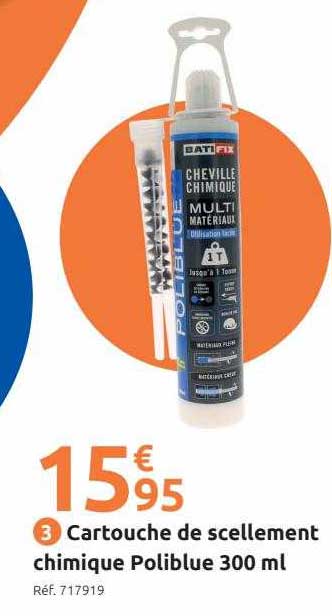 cartouche de scellement chimique poliblue 300ml