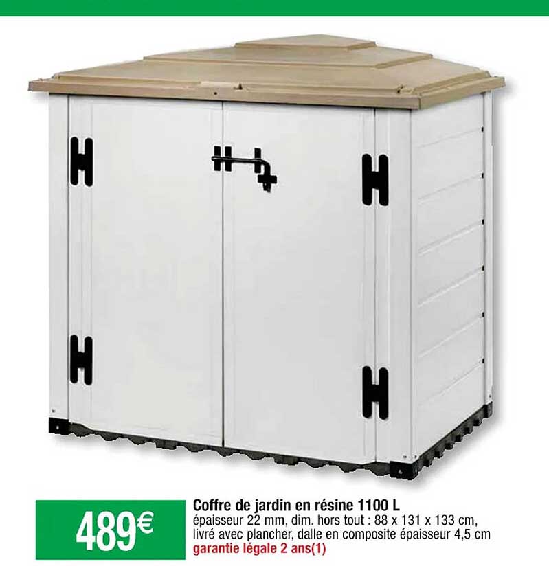 coffre de jardin en résine 1100l