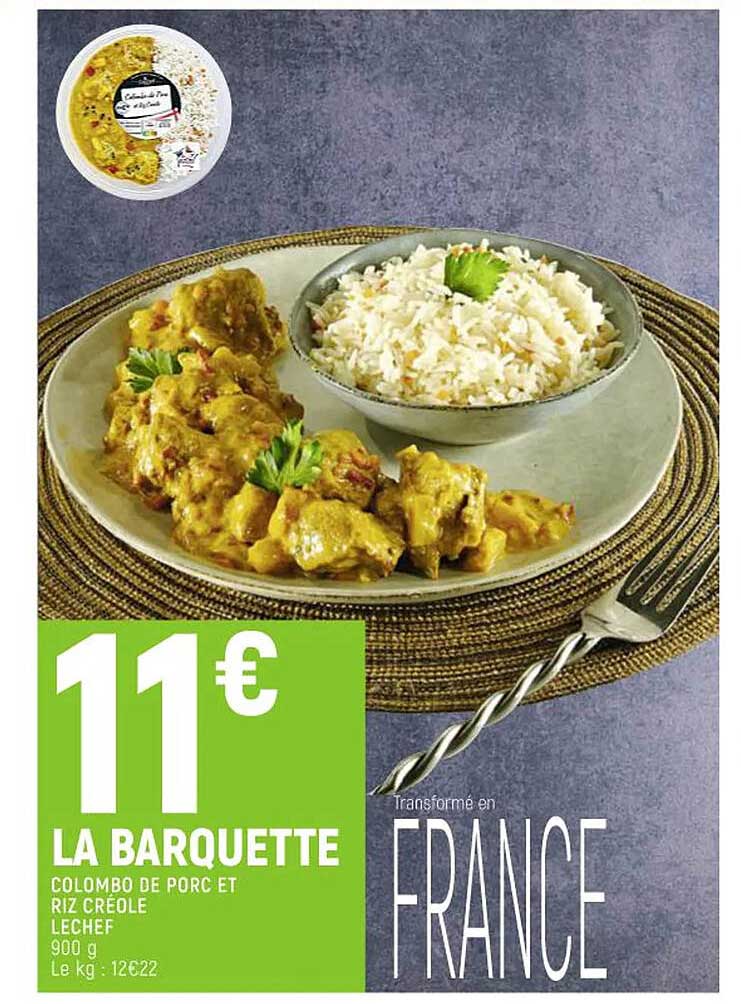 Colombo De Porc Et Riz Créole Lechef