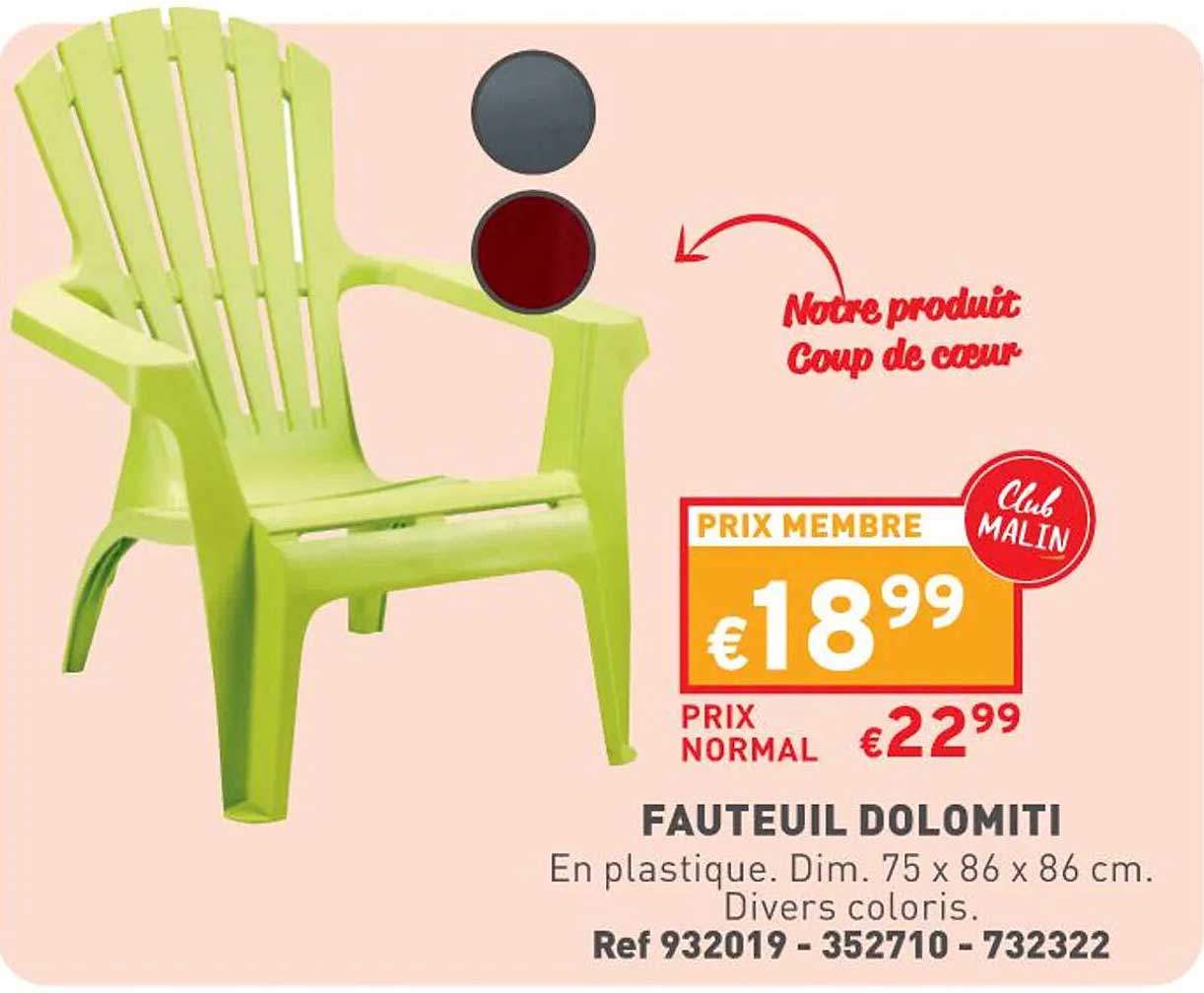 fauteuil dolomiti