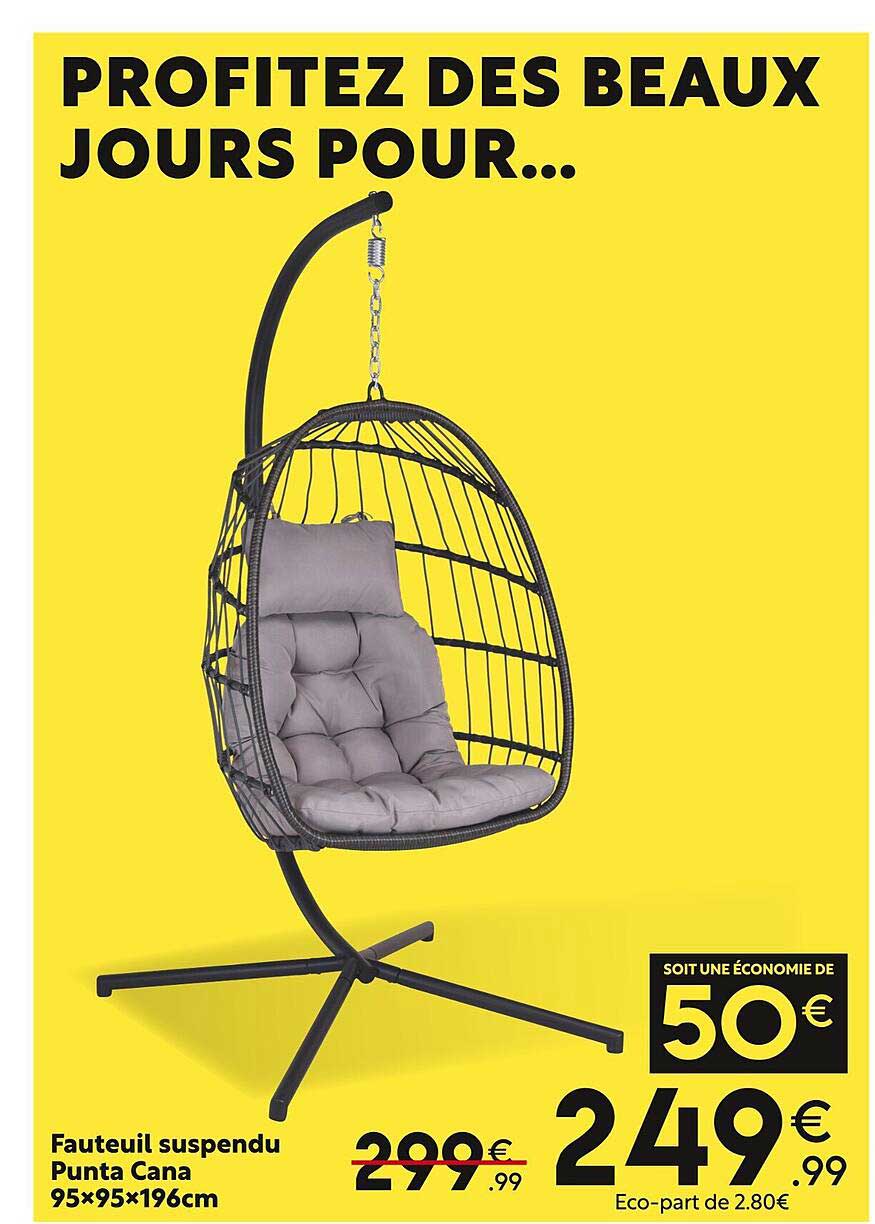 fauteuil suspendu punta cana 95 x 95 x 196 cm