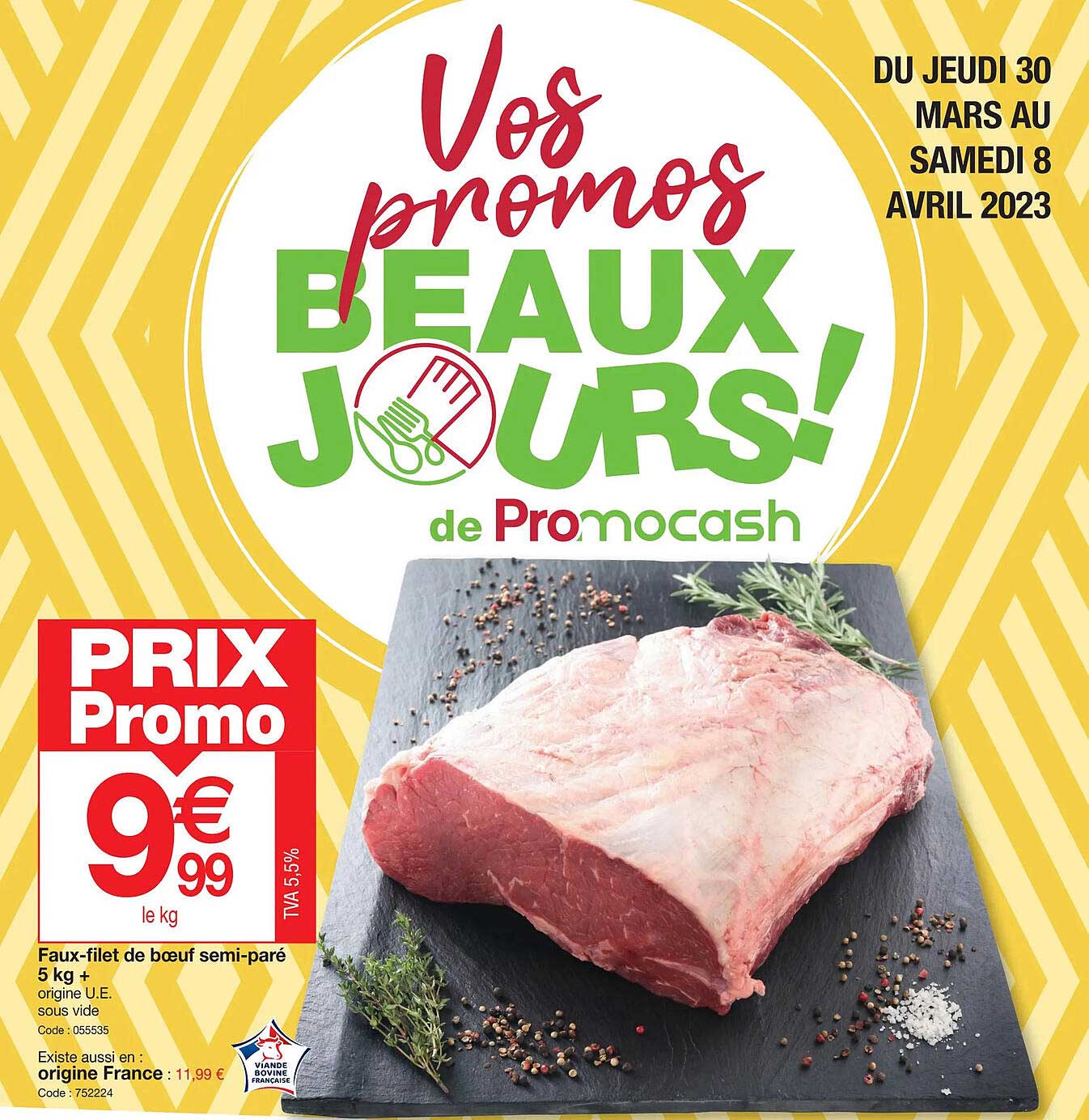 faux-filet de bœuf semi-paré 5 kg+