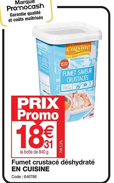 fumet crustacé déshydraté en cuisine