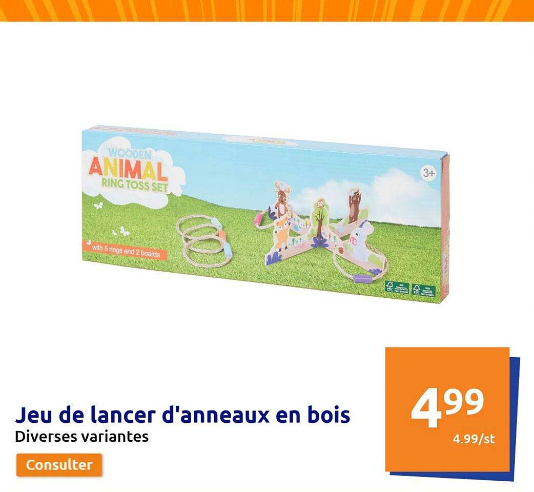 Jeu De Lancer D'anneaux En Bois