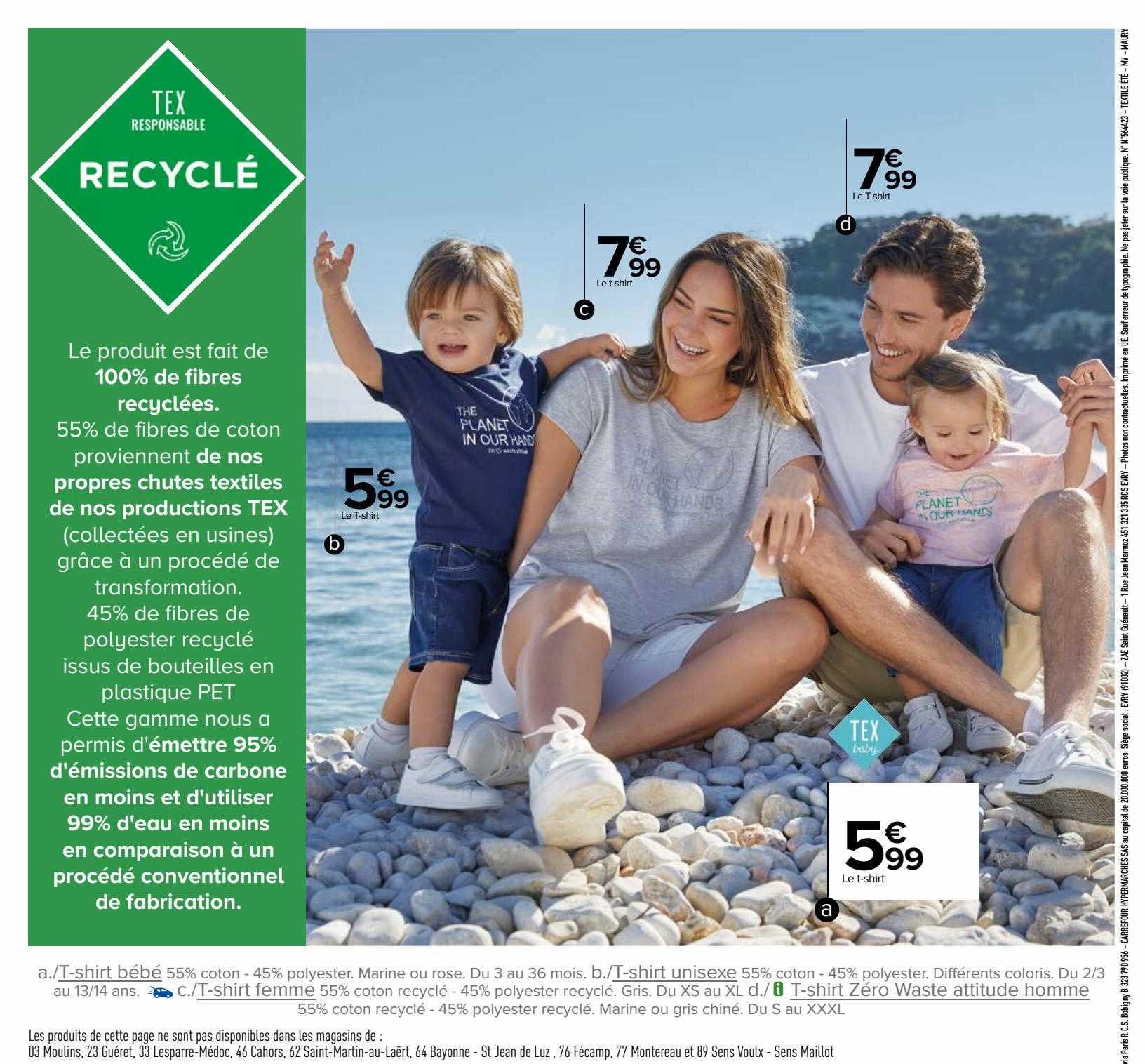 le t-shirt tex baby, le t-shirt tex recyclé