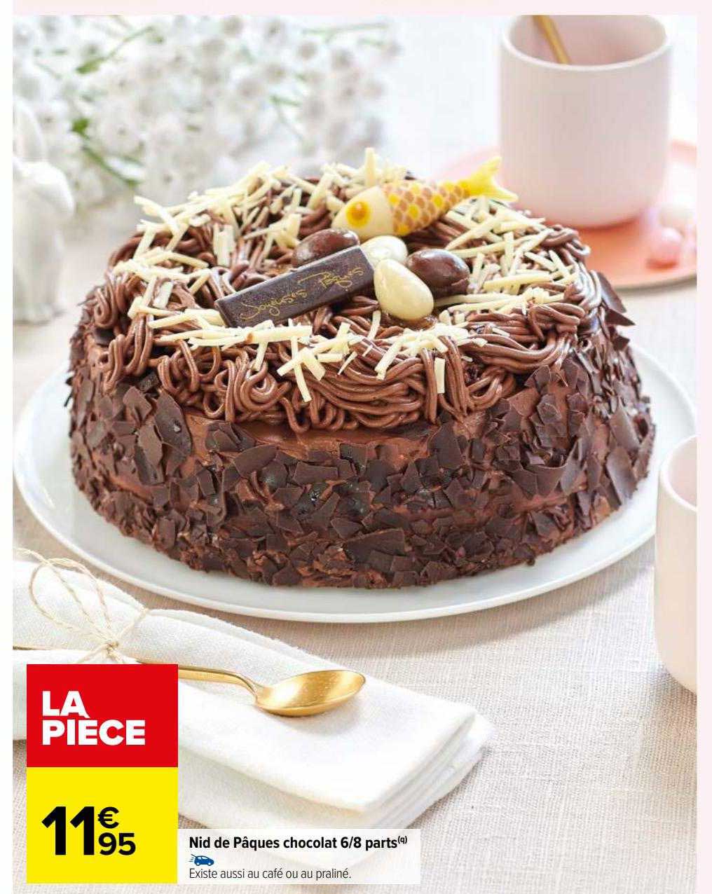 nid de pâques chocolat 6-8 parts