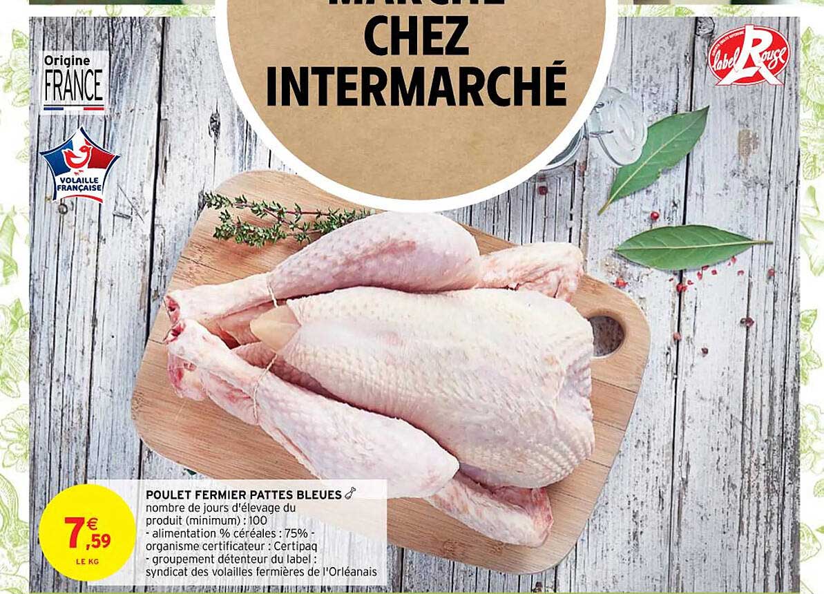 poulet fermier pattes bleues