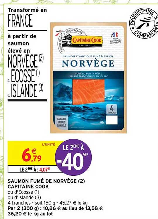 saumon fumé de norvège capitaine cook