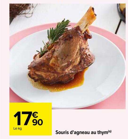 souris d'agneau au thym