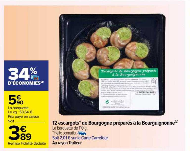 12 escargots de bourgogne préparés à la bourguignonne