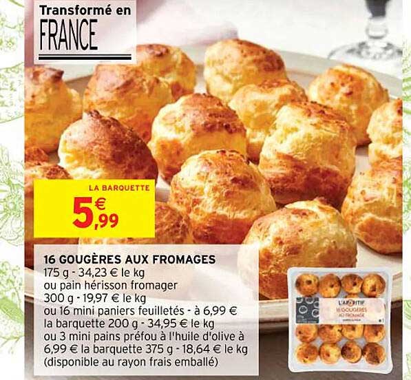 16 Gougères Aux Fromages