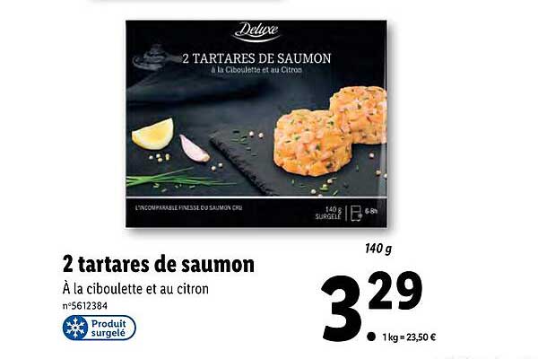 2 tartares de saumon deluxe