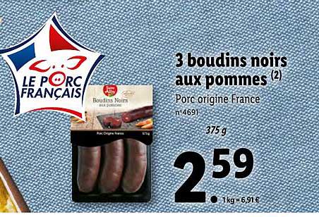 3 Boudins Noirs Aux Pommes Saint Alby