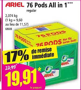 76 pods all in 1 regular ariel