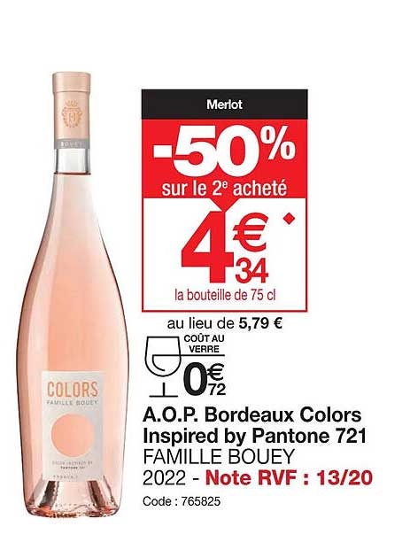 a.o.p. bordeau colors inspired by pantone 721 famille bouey 2022