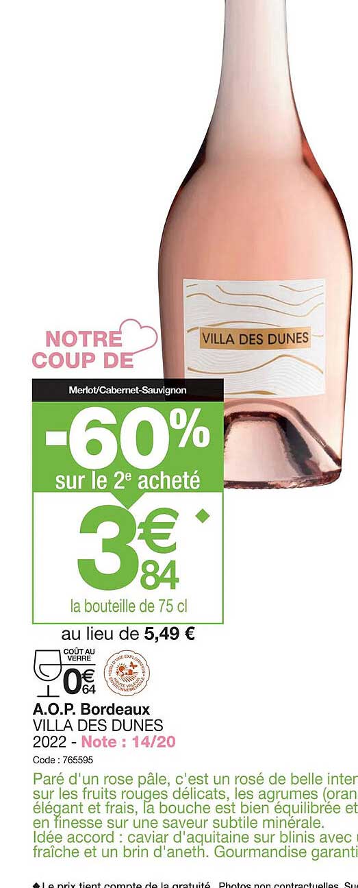 a.o.p. bordeau villa des dunes 2022