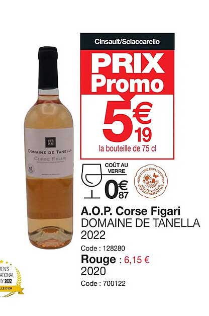 a.o.p. corse figari domaine de tanella 2022