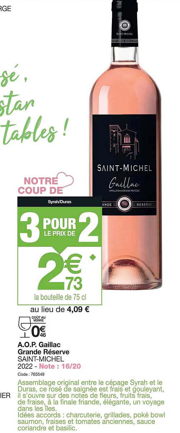 a.o.p. gaillac grande réserve saint-michel 2022