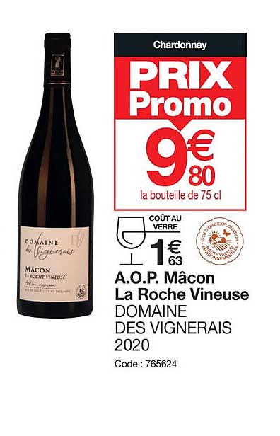 a.o.p. mâcon la roche vineuse domaine des vignerais 2020